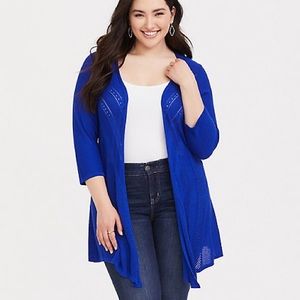 Torrid bright blue 3/4 sweater